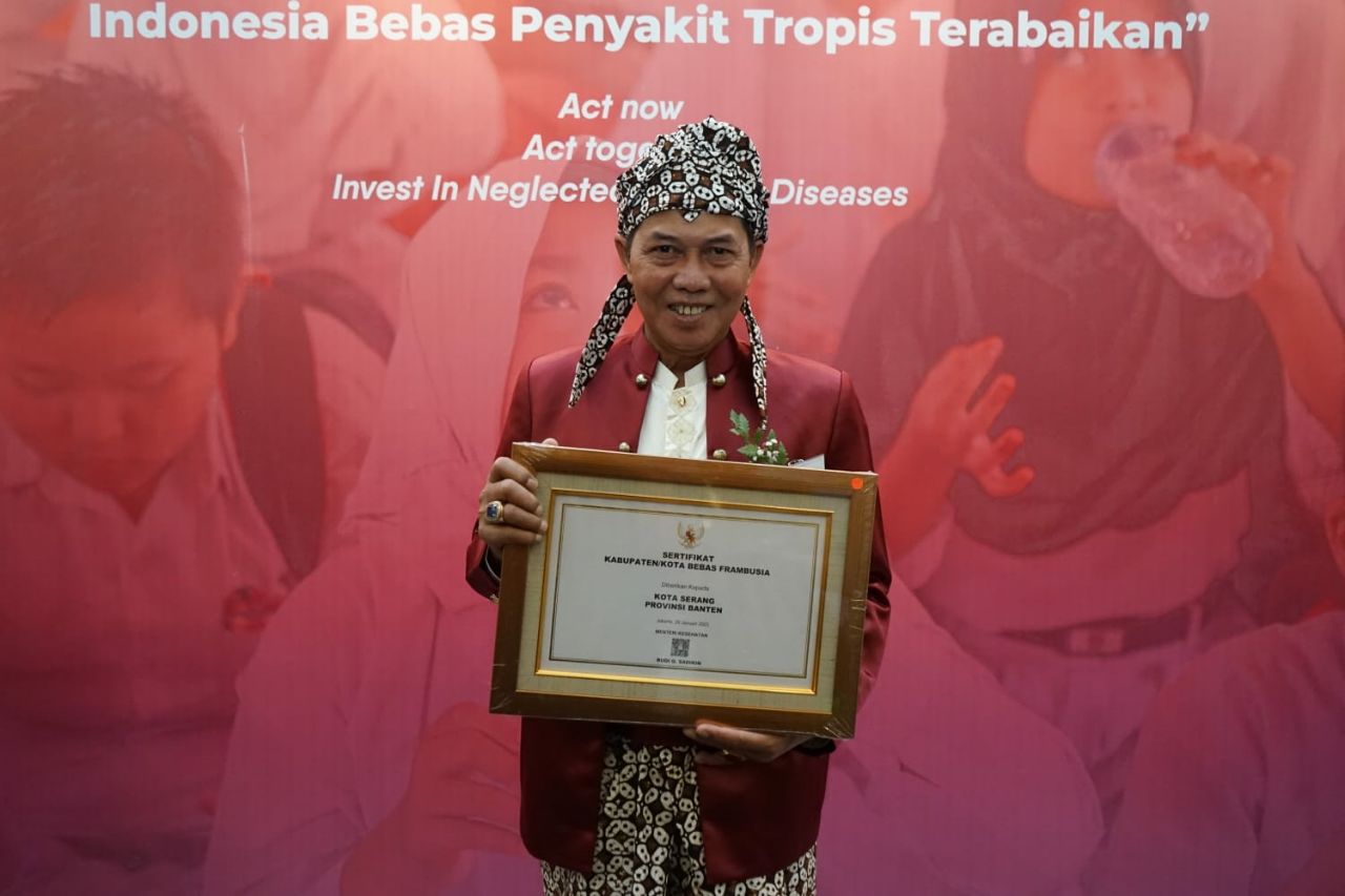 Kota Serang Menjadi Salah Satu Penerima Sertifikat Bebas Frambusia