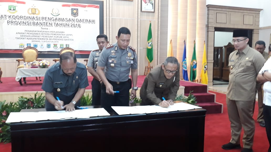 KEPALA DAERAH SE PROVINSI BANTEN MOU DENGAN APIP DAN APH