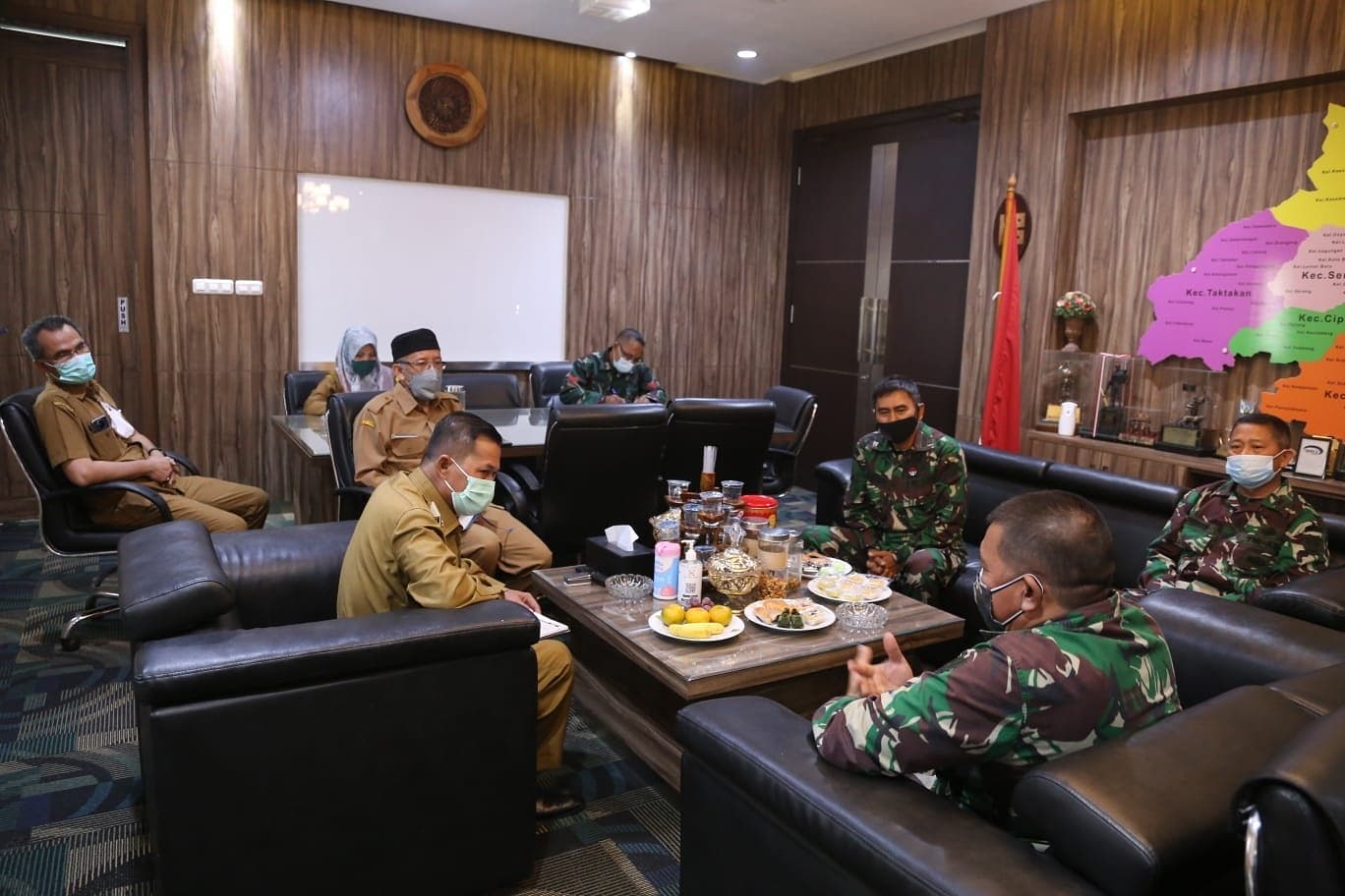 Walikota Serang Terima Kunjungan Tim Penelitian Sekolah Staf dan Komando Angkatan Darat Seskoad Mabes TNI