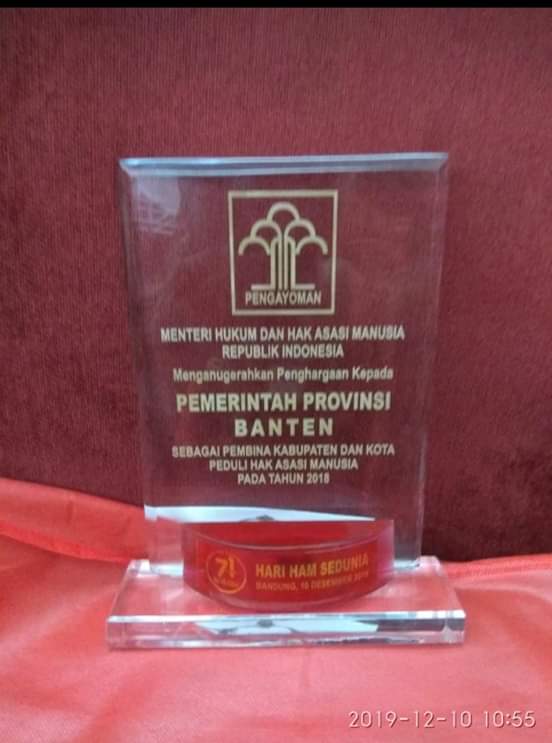 Gubernur Banten Dinobatkan Pembina Kabupaten/Kota Peduli HAM