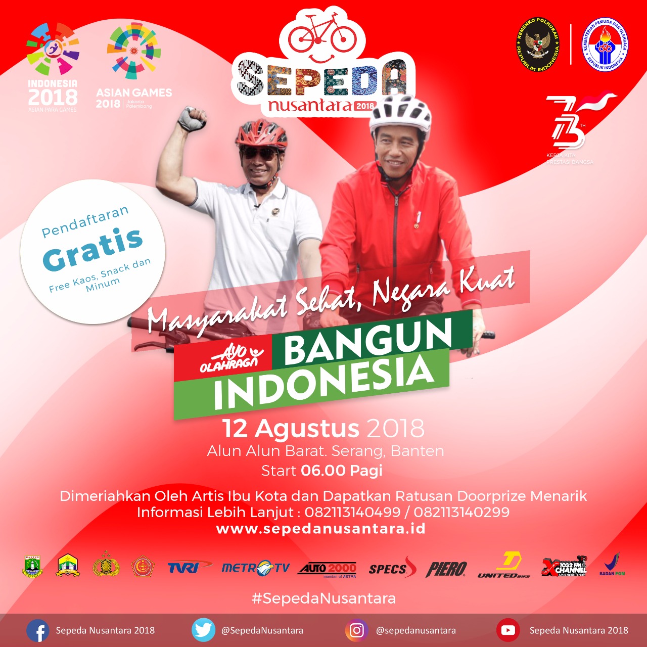 SEPEDA NUSANTARA 2018 DI KOTA SERANG
