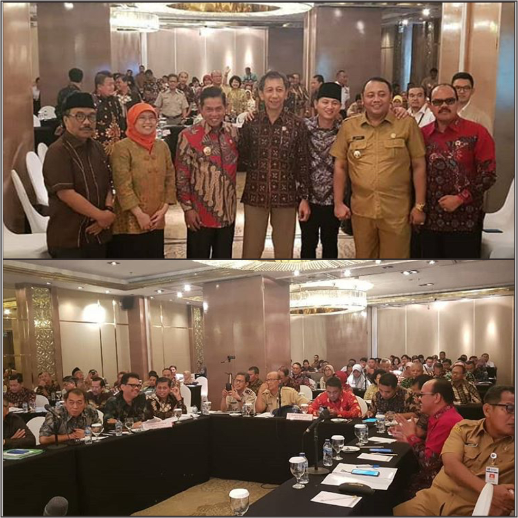 Senin -04/11/2019- Walikota Menghadiri Rapat Koordinasi lintas sektor Kementerian / Daerah Revisi Rencana Tata Ruang Wilayah RTRW Kabupaten Trenggalek, Kota Serang dan Kota Tegal di Jakarta.