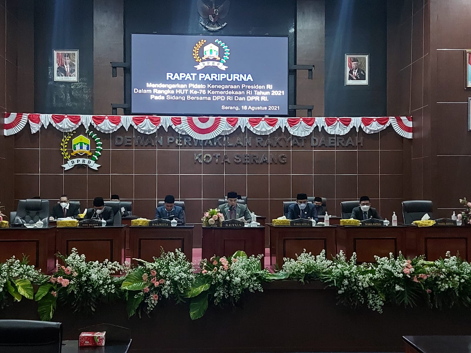 Pemkot Serang Ikuti Pidato Kenegaraan Presiden dalam Rangka HUT RI ke 76