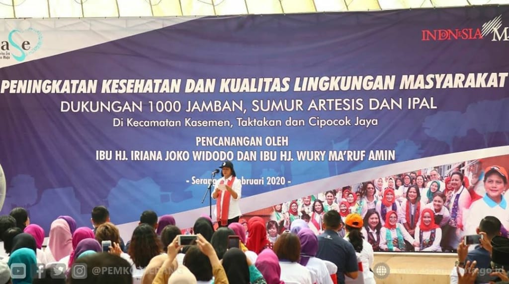 Ibu Negara Datangi Kota Serang Berikan 1000 Jamban