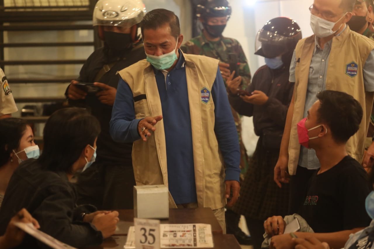 Monitoring Hari Pertama Pelaksanaan PPKM di Kota Serang
