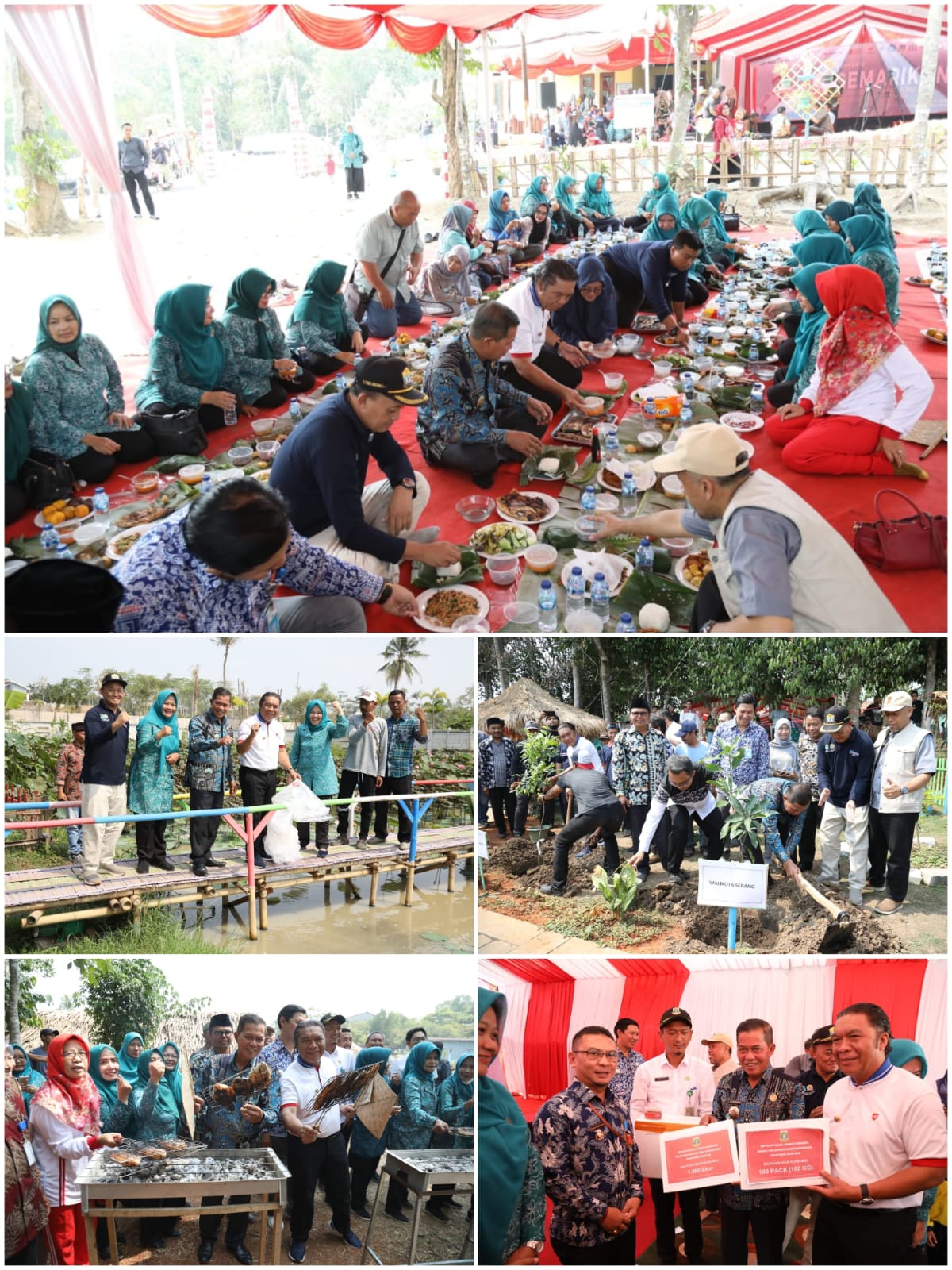 Walikota bersama Pj Gubernur Kampanye GEMARI (Gemar Makan Ikan) di Sepang Baru Kampung Resik Lan Aman
