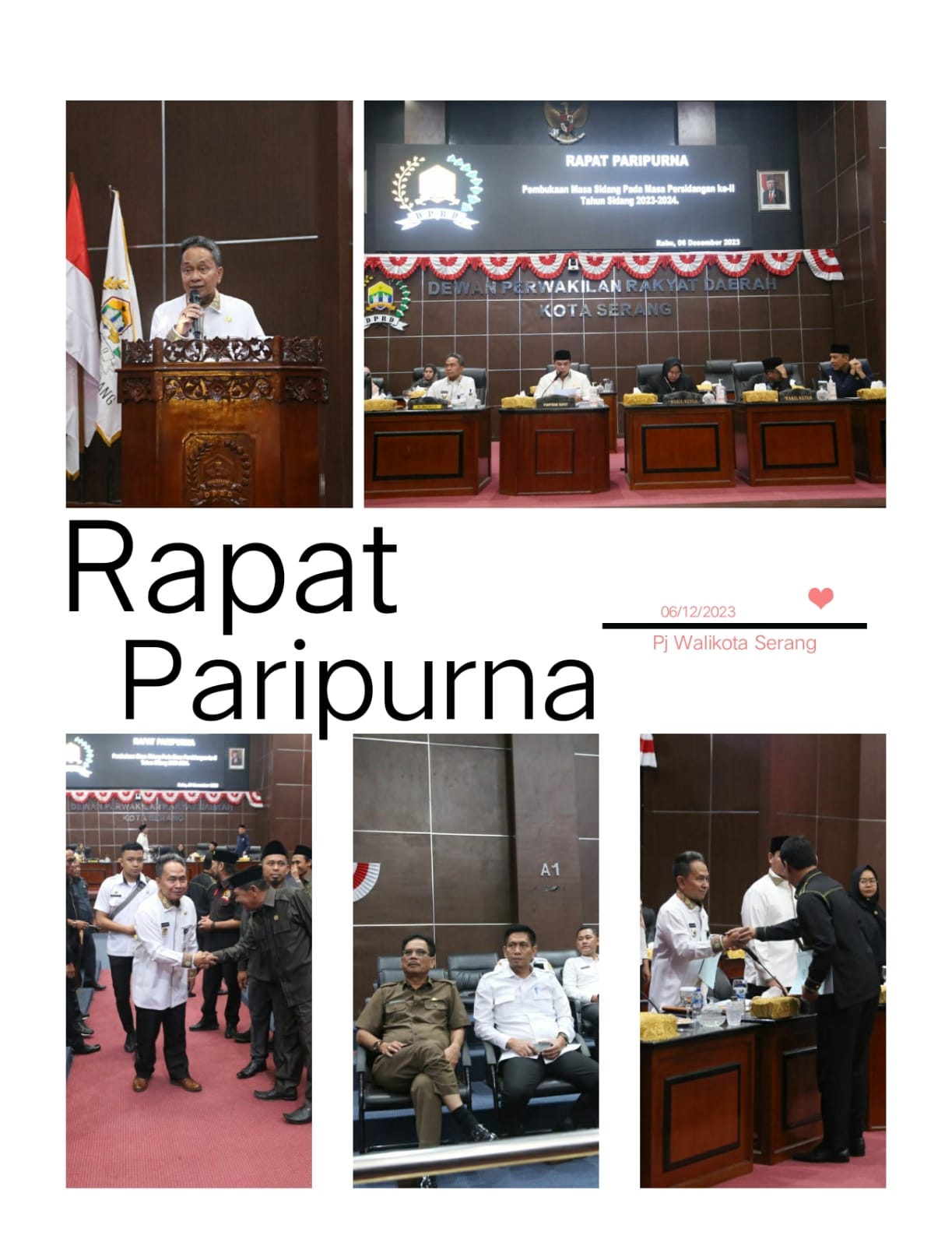 Rapat Paripurna Perdana Pj Walikota Serang Yedi Rahmat