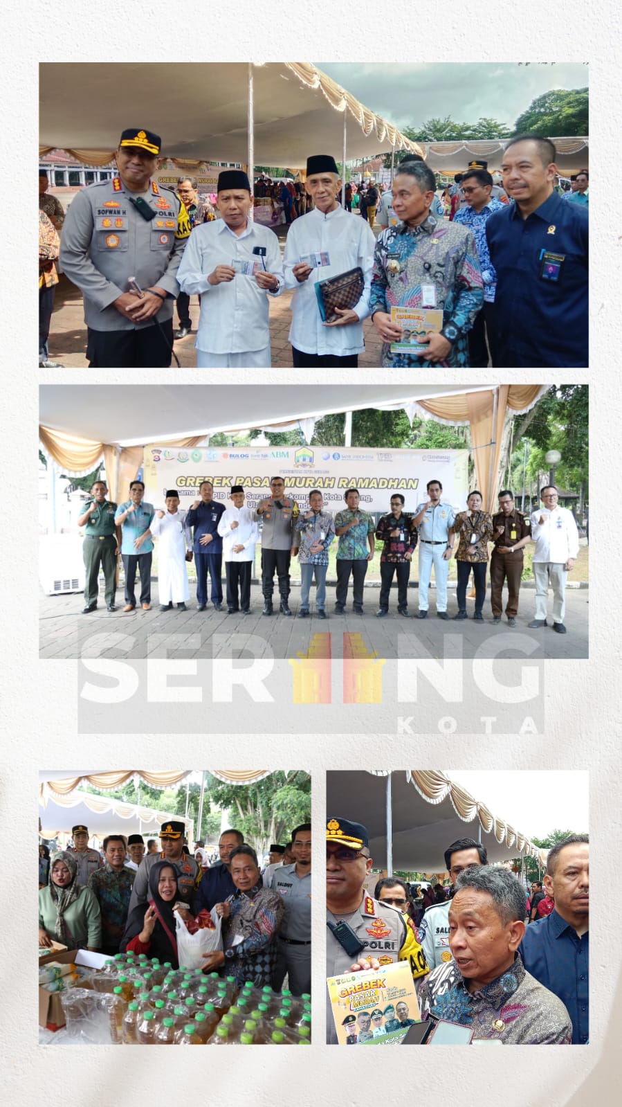 Pemkot Serang bersama TPID, BUMN, BUMD, Ulama dan Pendekar Gelar Grebek Pasar Murah Ramadhan. Pj Walikota: "Saya mengajak kepada BUMN dan BUMD untuk bersama-sama membantu masyarakat Kota Serang"