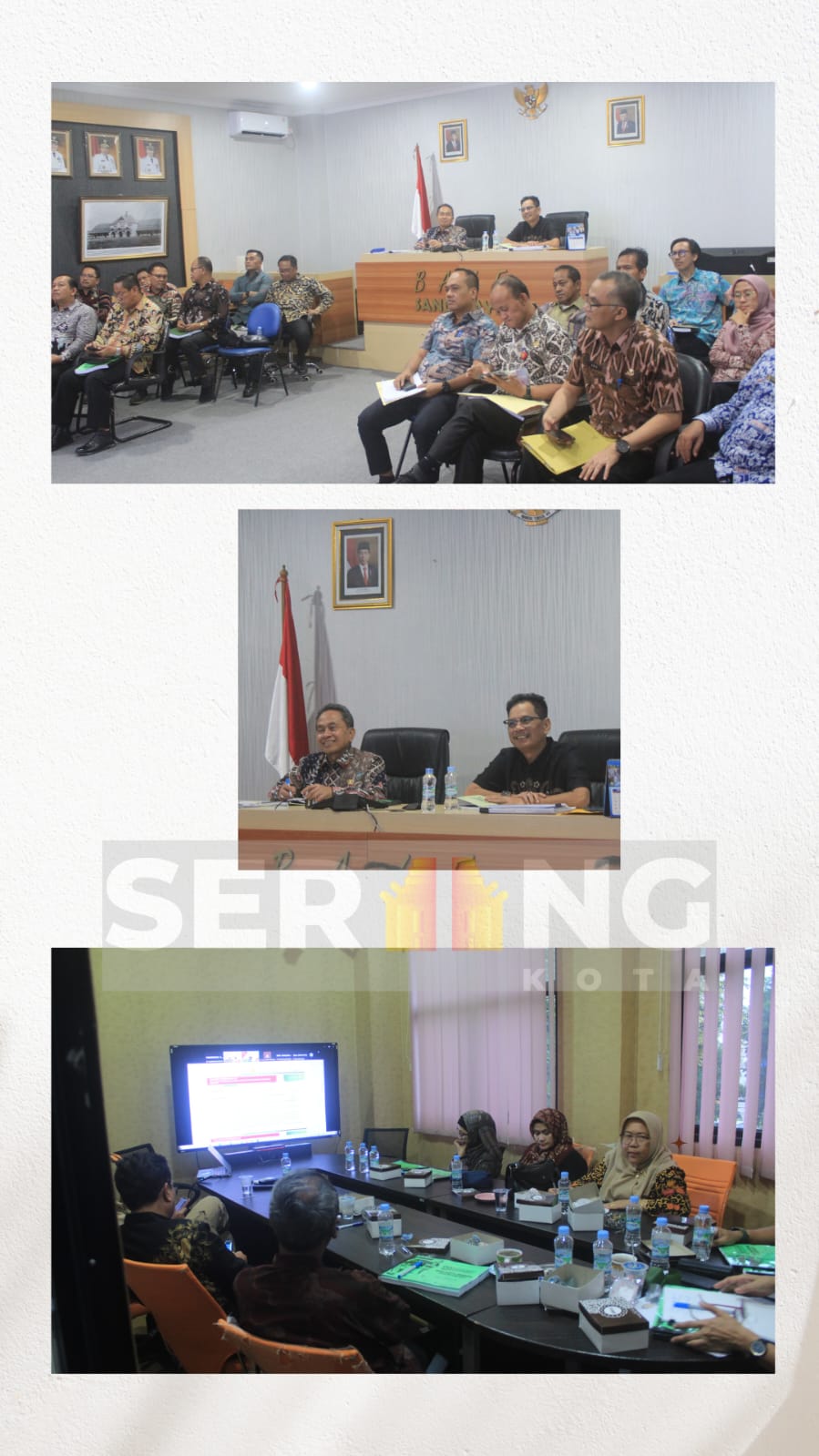 Seluruh Pejabat hadiri Zoom Metting Pra Evaluasi Laporan RKPD Kota Serang Triwulan II Tahun 2024 di Diskominfo Kota Serang.