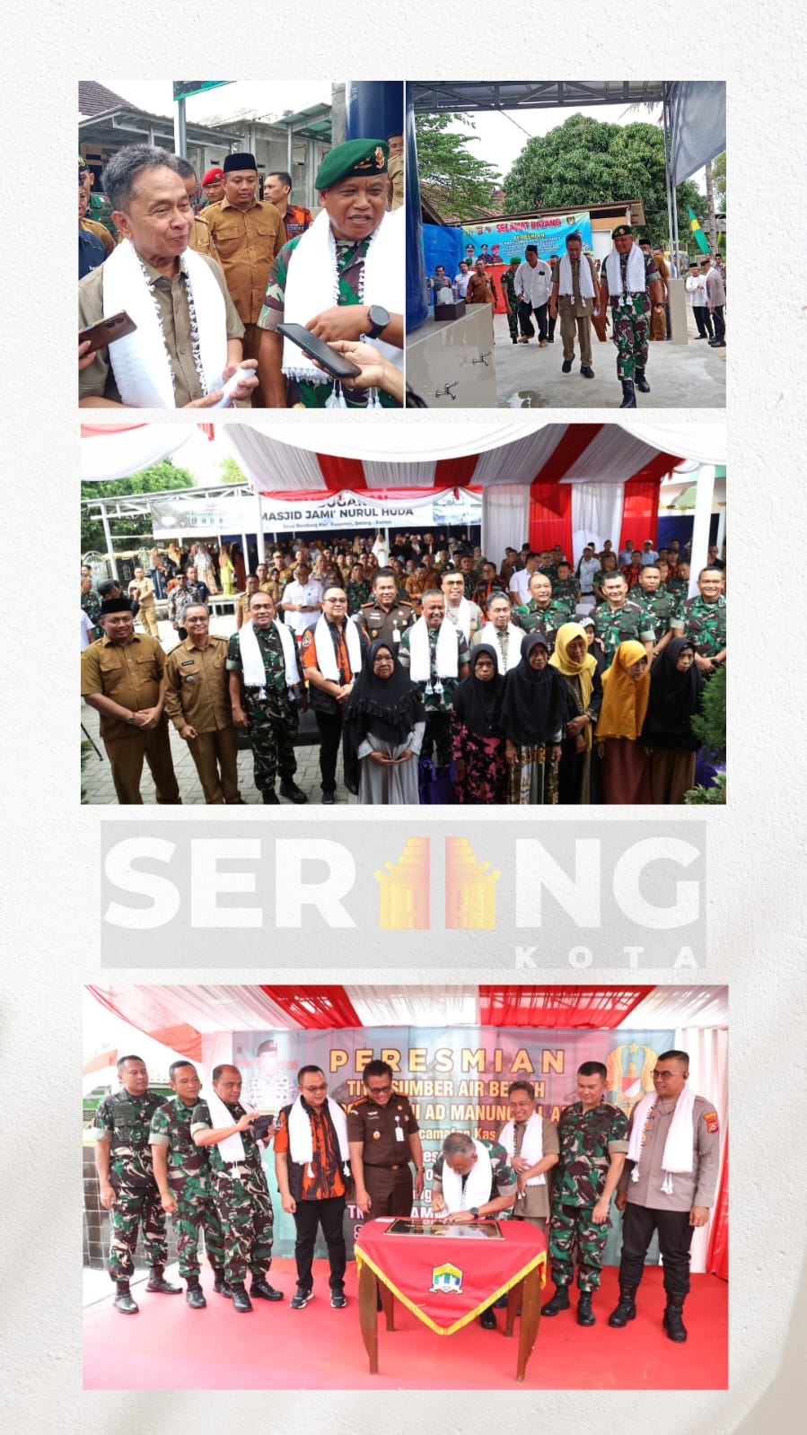 Pangkostrad berikan Kota Serang bantuan 2 titik sumber Air Bersih, Sumber Air Sudah Layak Minum.