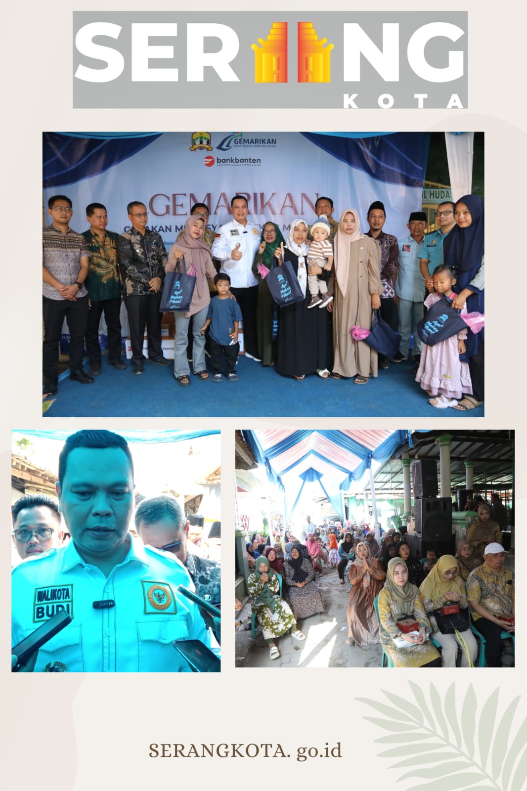 Cerdaskan Anak dan Turunkan Angka Stunting, Budi Rustandi Semarakan Gemarikan di Kota Serang.