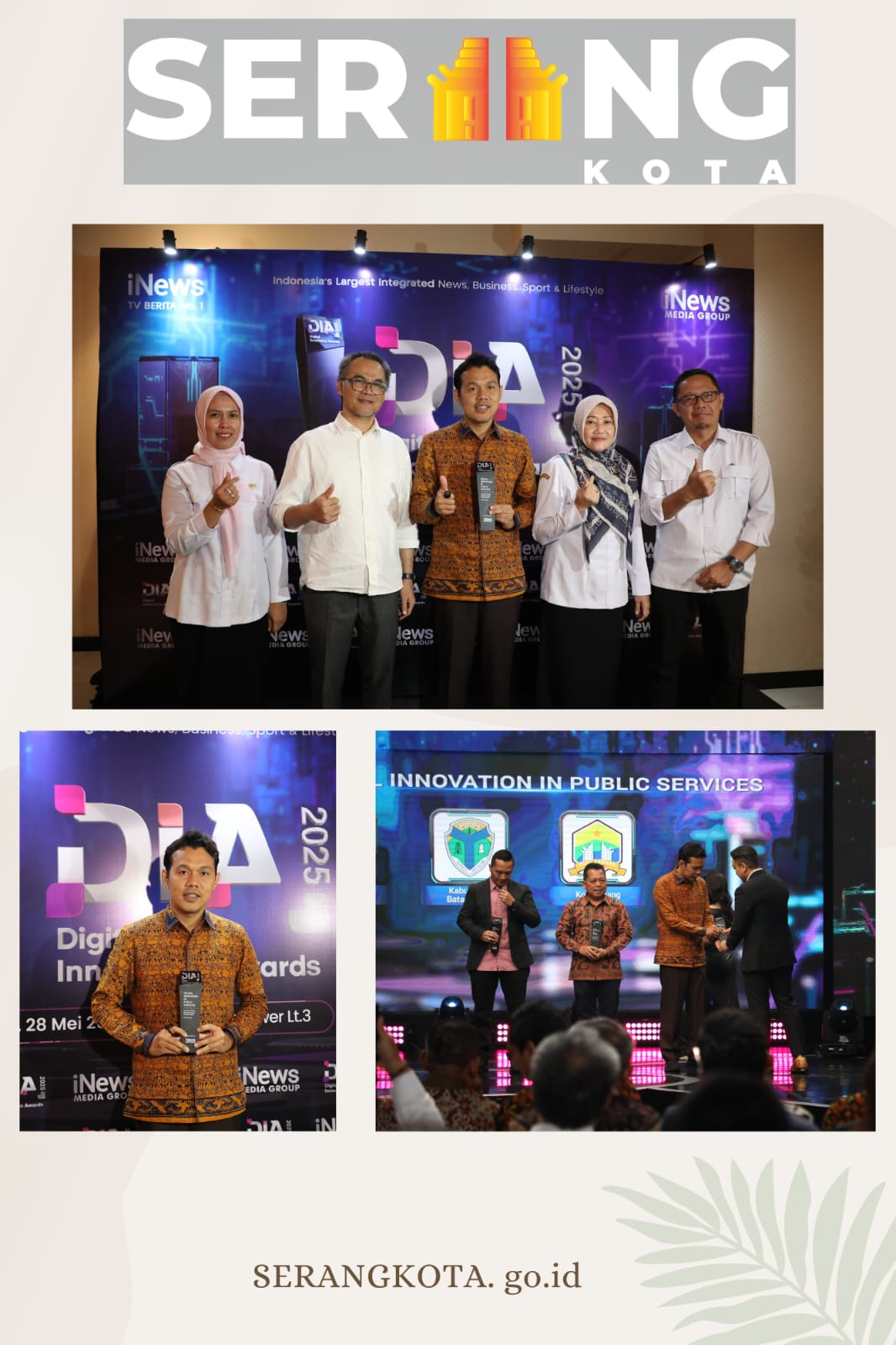 Kota Serang Raih Digital Innovation In Public Services.