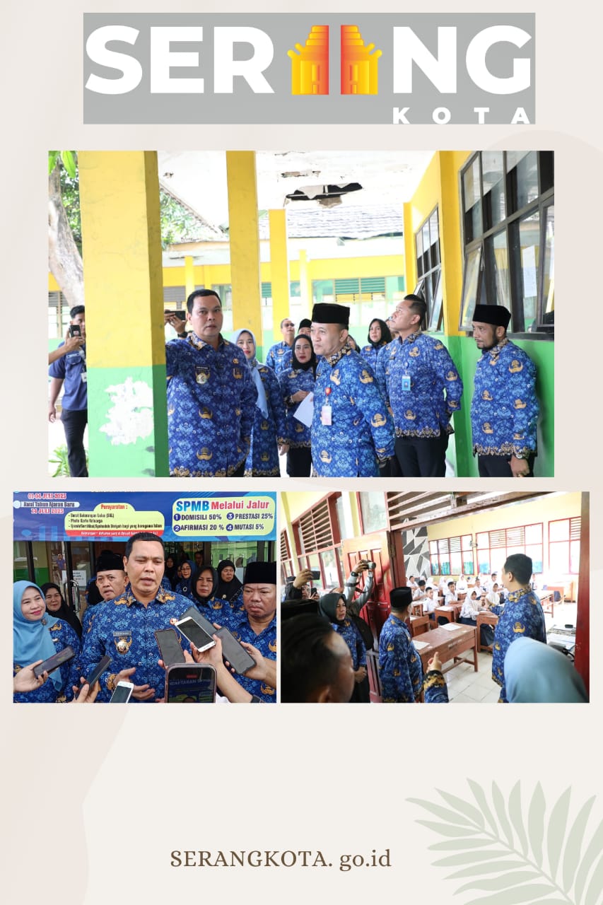 Sidak SMPN 5 Kasemen, Budi Rustandi Pastikan Tidak Ada Siswa Titipan.