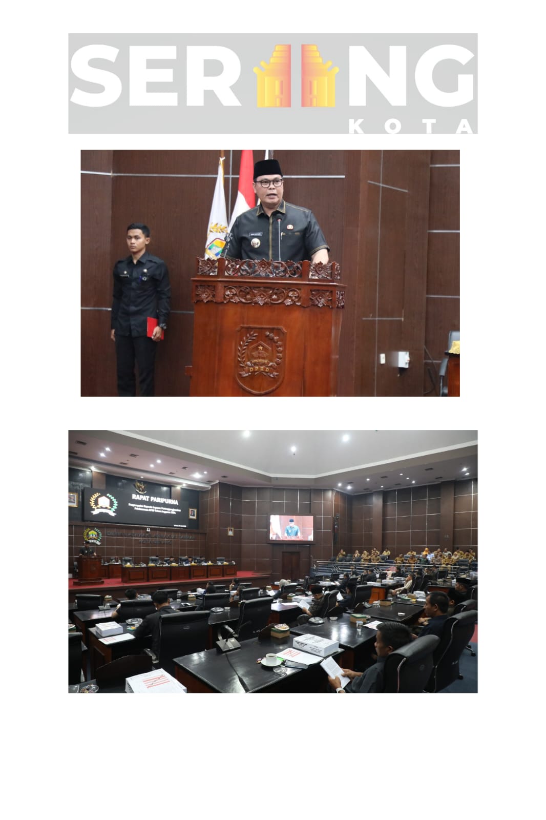 Apresiasi WTP di Rapat Paripurna, Budi Rustandi Jadikan Motivasi Kinerja ASN Kota Serang.
