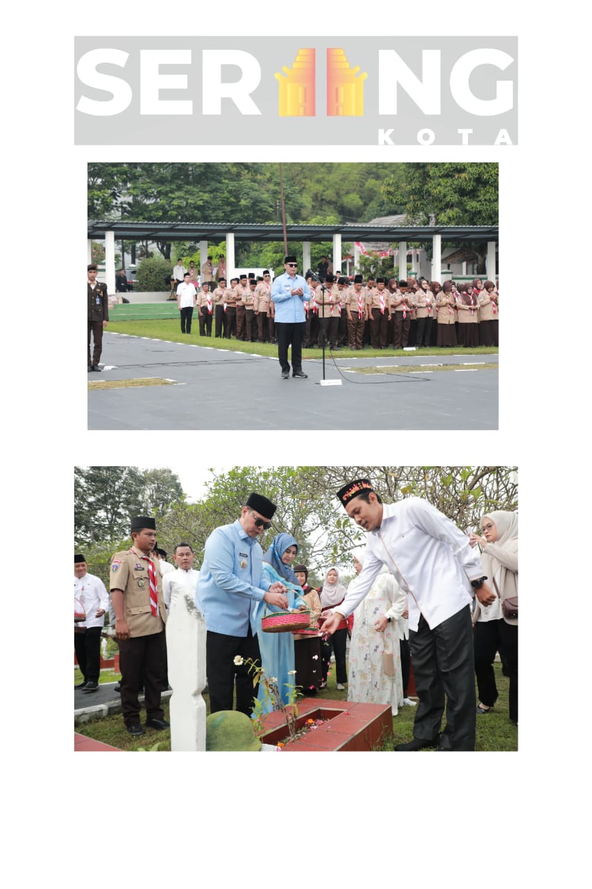 Masih Peringati HUT ke-18, Pemkot Serang Tabur Bunga di TMP Ciceri Kenang Jasa Pahlawan.