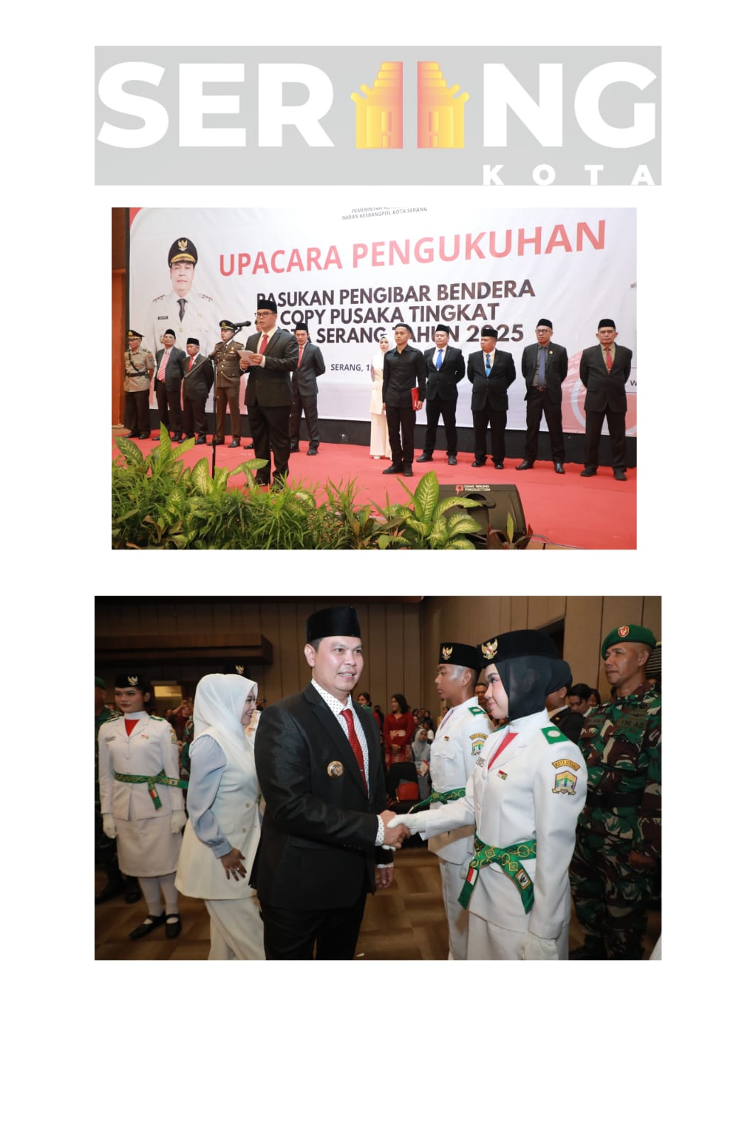 54 Paskibraka Kota Serang 2025 Resmi Dikukuhkan Wali Kota Serang.