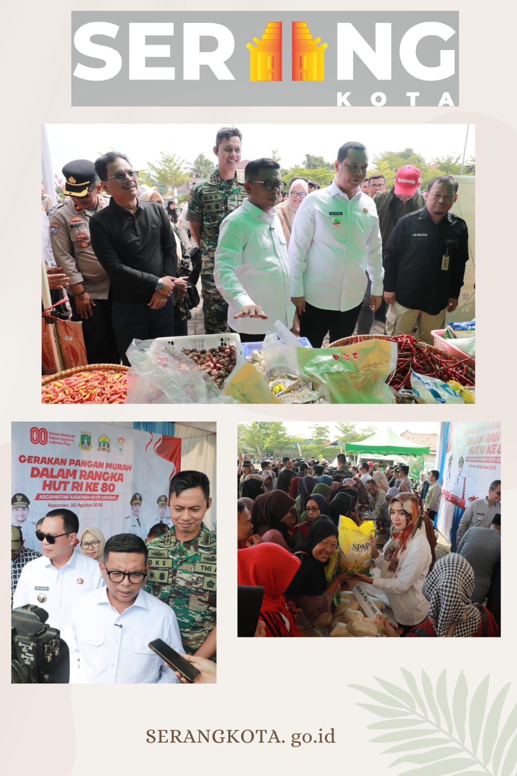 Kompak Sukseskan Gerakan Pangan Murah Serentak, Gubernur & Wali Kota Hadir Bersama.