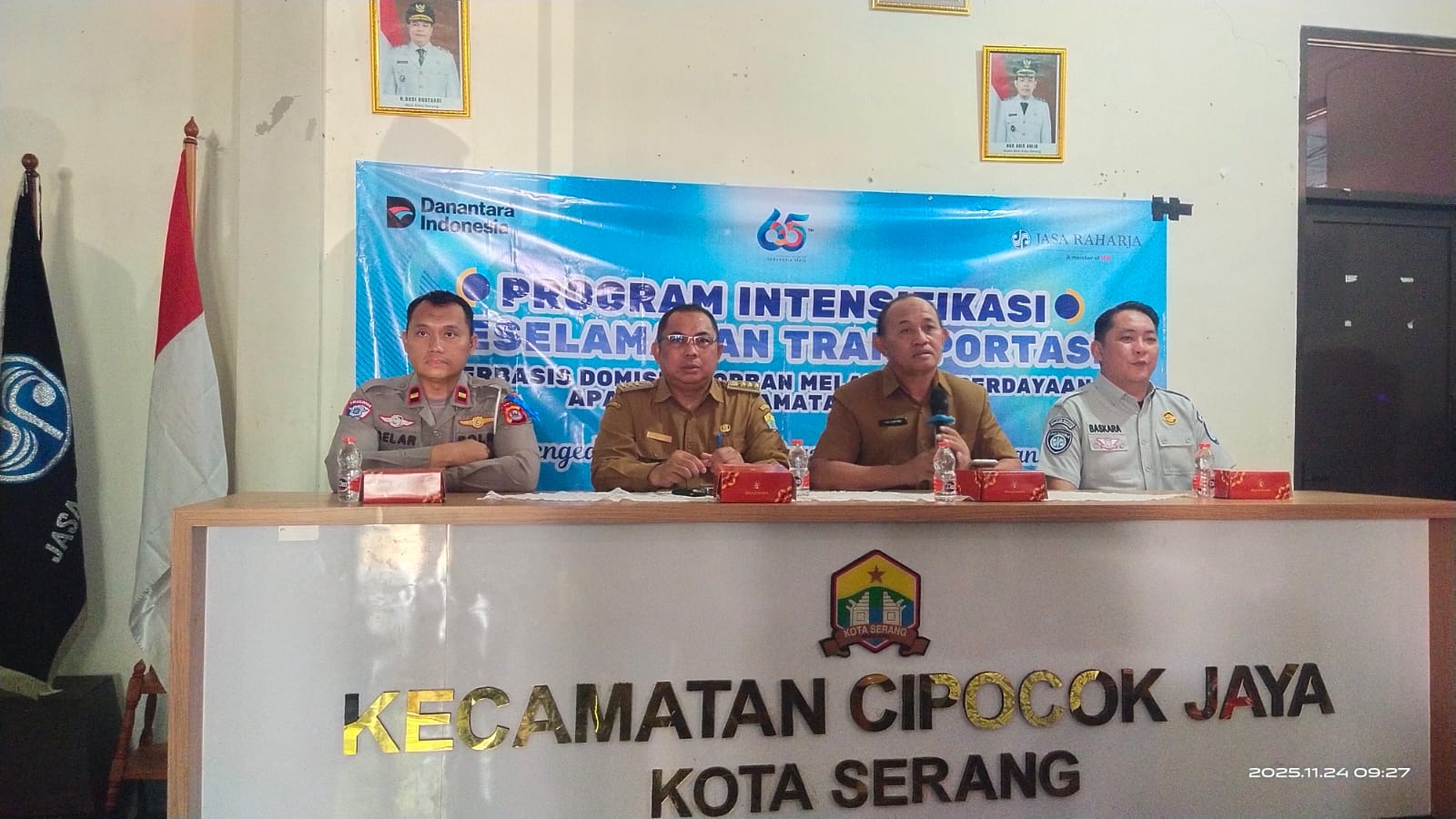 Pemkot Serang dan Jasa Raharja Perkuat Edukasi Keselamatan Lalu Lintas di Cipocok Jaya.