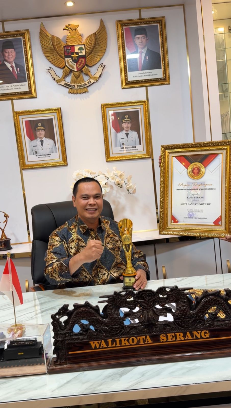 Pemkot Serang Raih Predikat Kota Sangat Inovatif di IGA Award 2025 Kemendagri