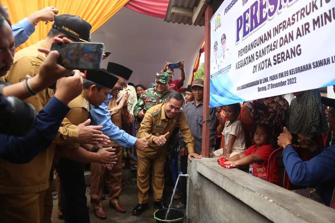 Walikota Tinjau Lokasi Instalasi Sanitasi Air di Kec. Kasemen