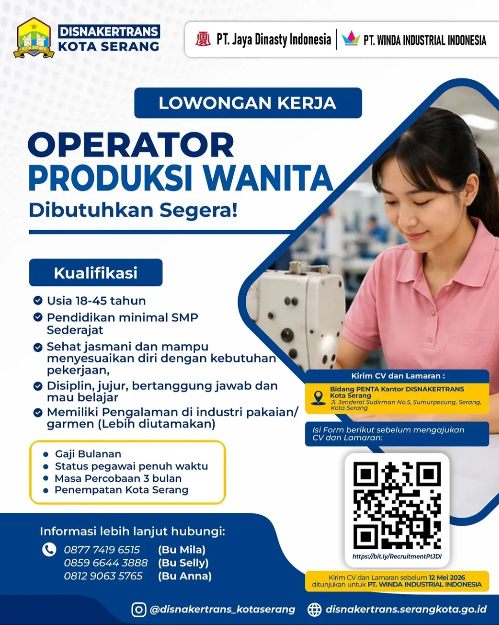 Industri Garmen Masuk Kota Serang, Budi Rustandi: “Diproyeksikan Serap 2000 Tenaga Kerja, Tanpa Pungutan”