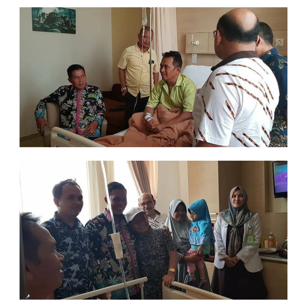 Minggu -13/10/2019- Walikota menjenguk Bapak Kapolsek Menes Kompol Daryanto Korban Penusukan yang terjadi di Pandeglang beberapa hari lalu, di RS Sari Asih Kota Serang.