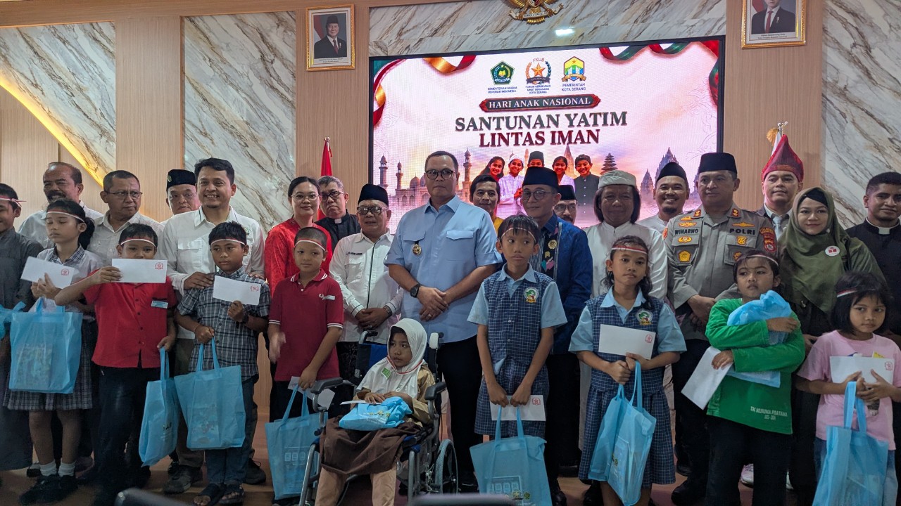 Wali Kota Serang Buka Santunan 100 Yatim Lintas Iman yang Digelar FKUB, Ajak Masyarakat Perkuat Kerukunan dan Kedamaian
