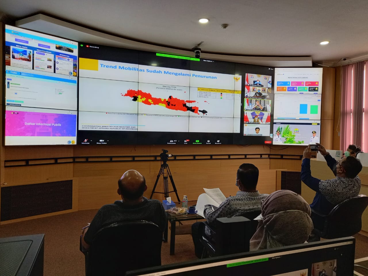 Pemkot Serang Ikuti Rapat Koordinasi Pembatasan Mobilitas Selama PPKM Darurat