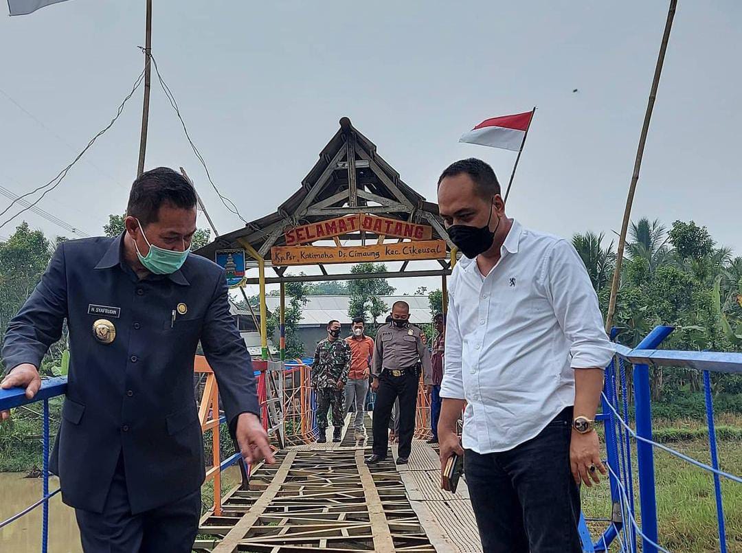 Tinjau Pembangunan Jembatan SIr-Long, Walikota Serang Siap Membantu
