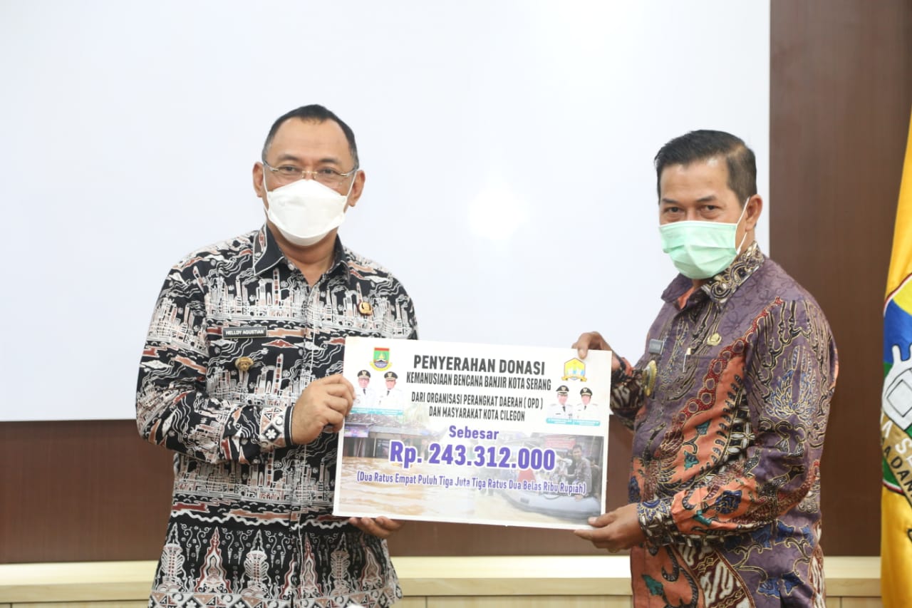 ASN Pemkot Cilegon Bantu Warga Kota Serang Yang Terdampak Banjir Senilai 243 Juta.
